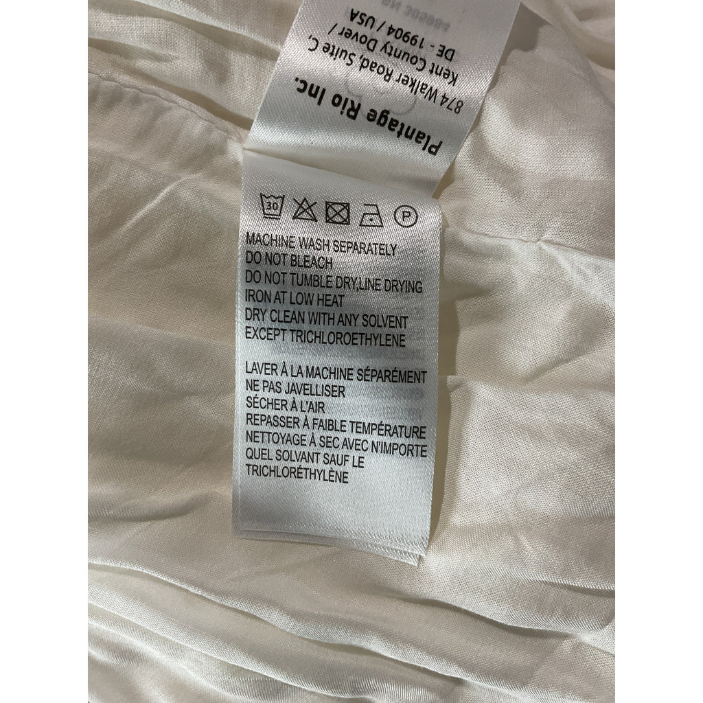 Farm Rio Cut Out White Linen Midi Dress Size XS
