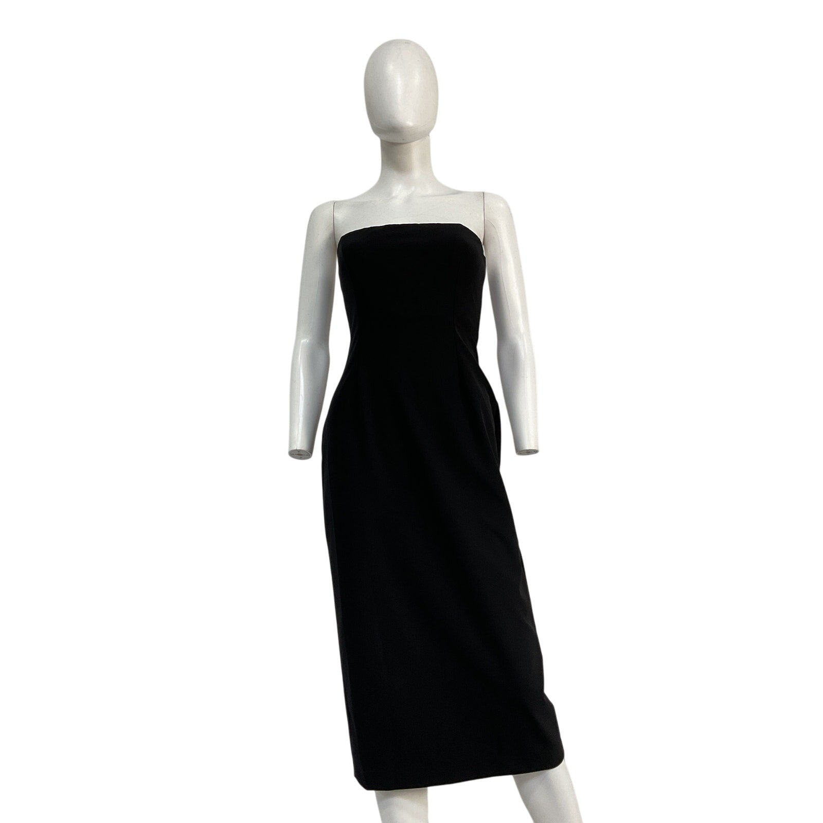 L'Academie 'Marianna' Black Nylon Hewitt Sunny Midi Dress Size S