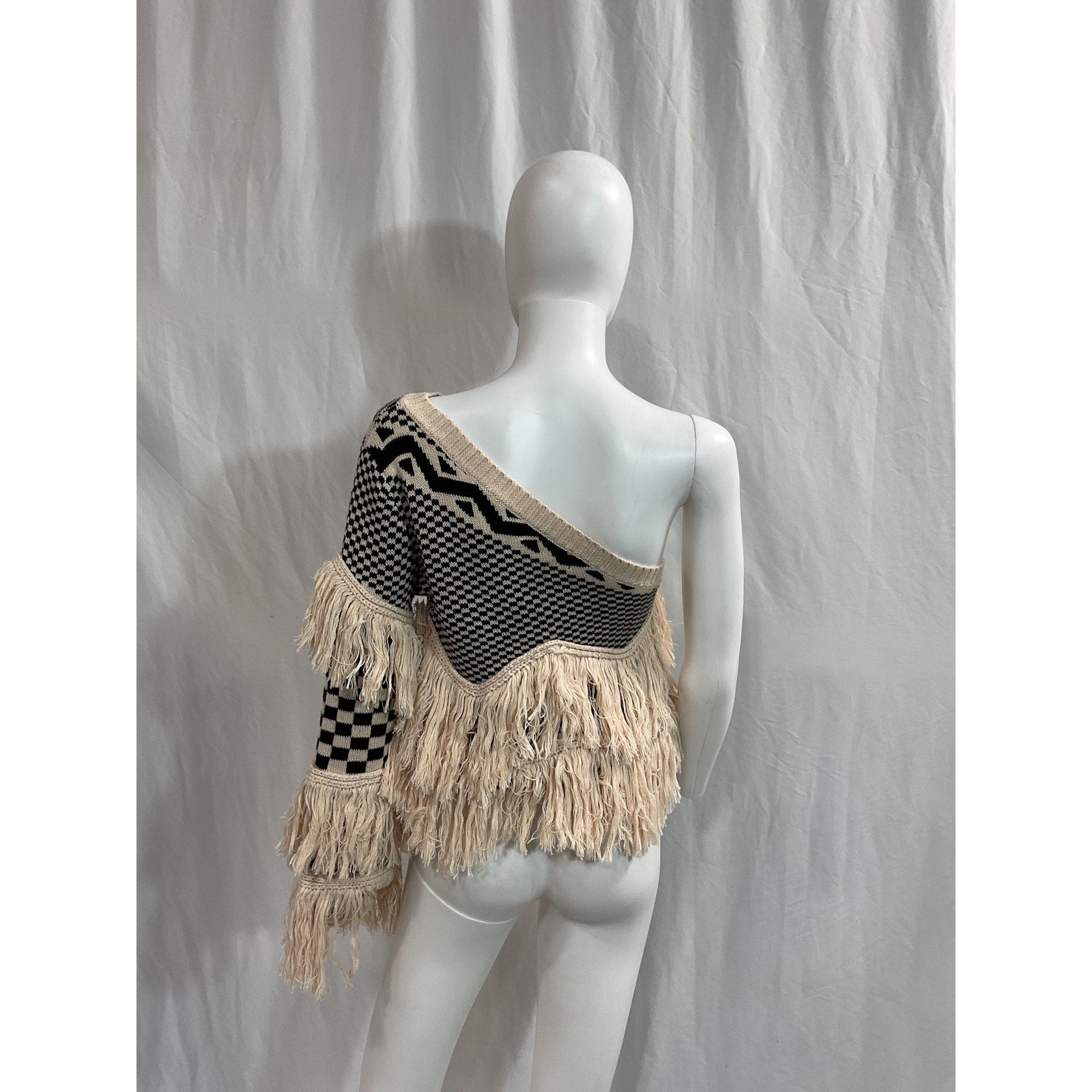 House Of Harlow 1960 x Revolve 'Noa' White One Shoulder Sweater Size S