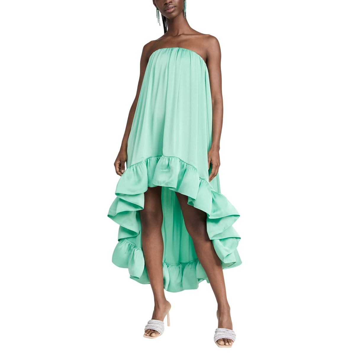 Alexis Strapless French Green Alfi Dress Size XS