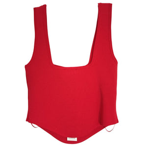 L'Agence Buttoned Red Saga Corset Top Size XXS