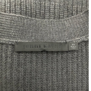 Jenni Kayne Ribbed Charcoal Gray Cashmere Cocoon Cardigan Size XS