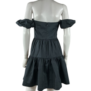 Staud Chic Black Elio Mini Dress Size 8