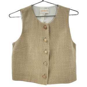 Sézane Textured Tan Altea Blouse Size 36