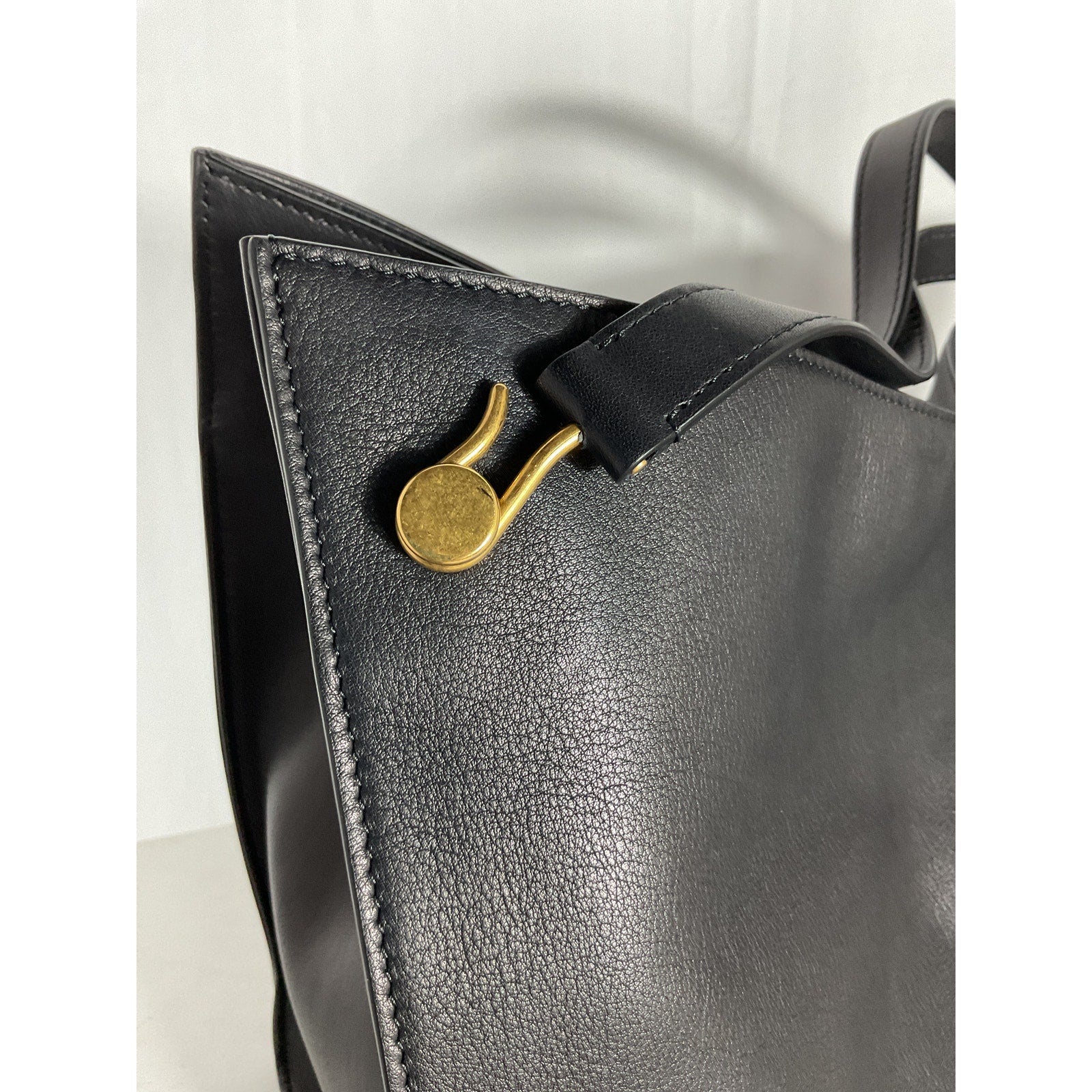 The Row 'Alexia' Black Leather Leather Tote Bag