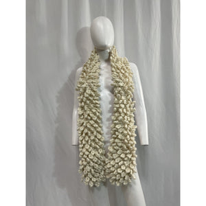 Loopy Mango 'Loop' White Merino Wool Scarf Size OS
