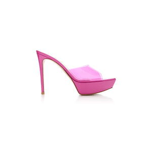 Gianvito Rossi 'Betty' Pink Pvc Platform Stiletto Heel Sandals Size 8 - NWT