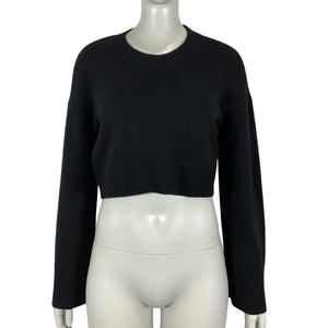 Reformation Cropped Black Paloma Sweater Size XS