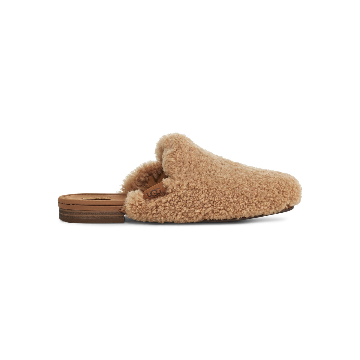 Ugg 'Janaya' Tan Sheepskin Cozy Mule Size 8.5