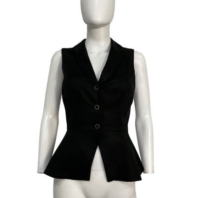 Reformation Tailored Black Oakley Vest Size 2