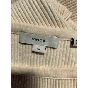 Vince 'Rib' White High Neck Tank Dress Size S