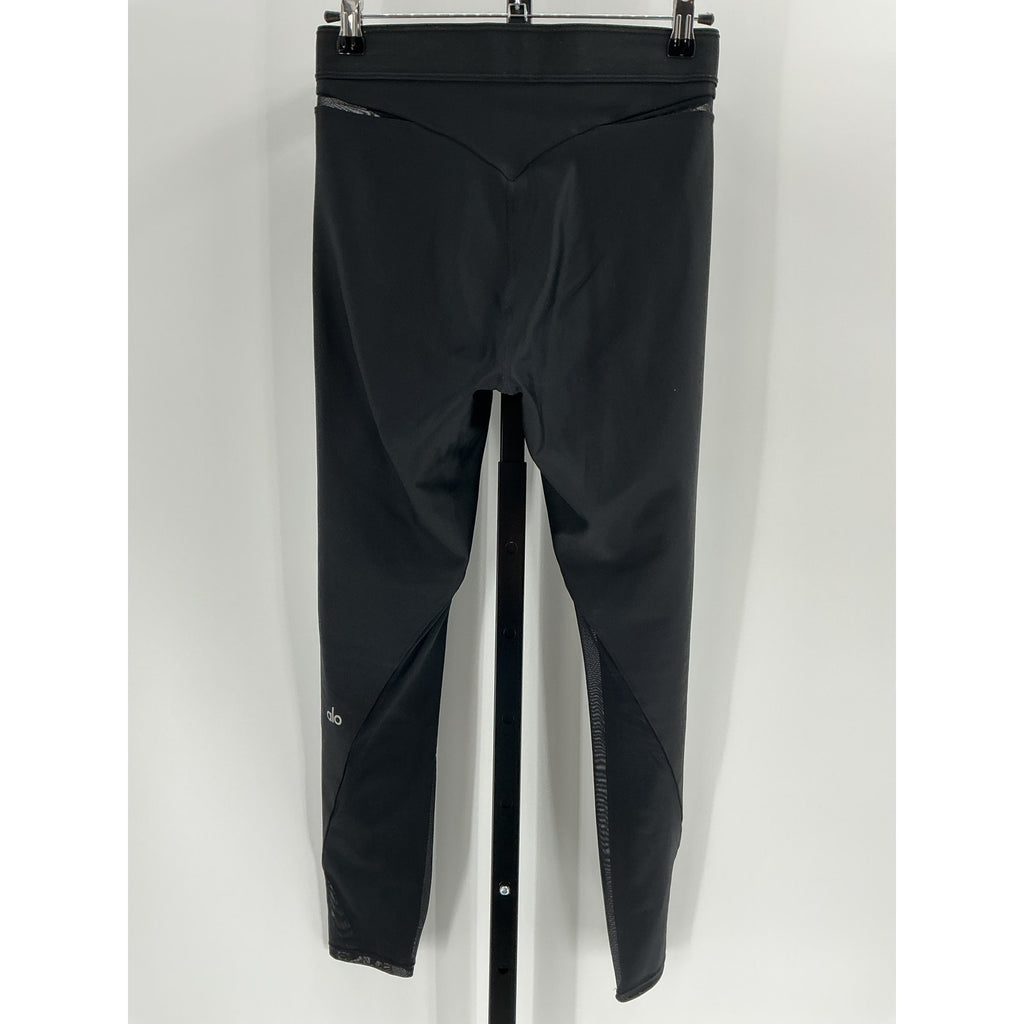 Alo Yoga 'Airlift' Black Polyester High-Waist 7/8 Rebel Legging Size S