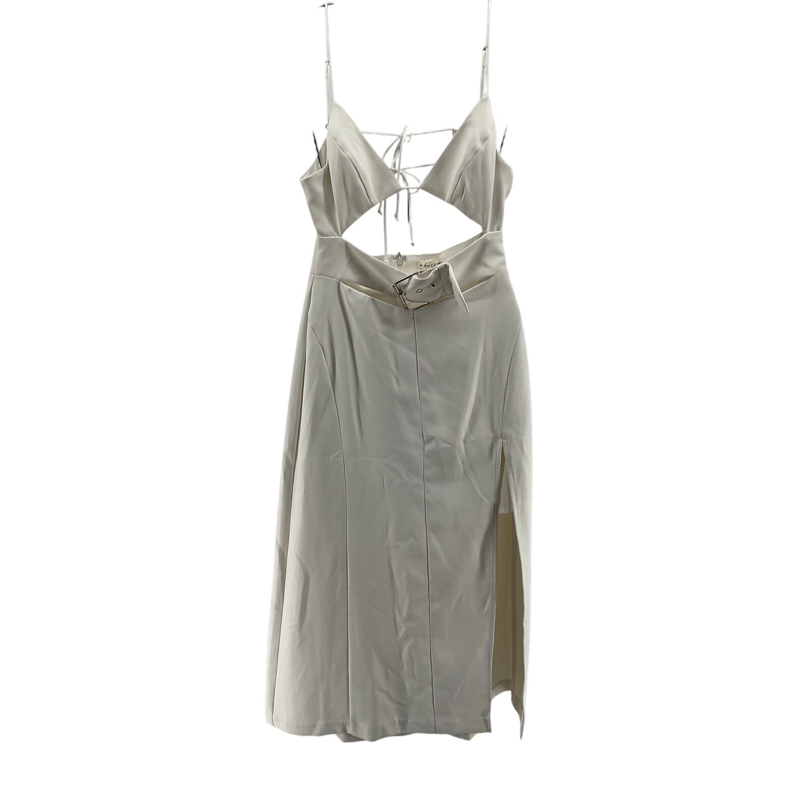 For Love & Lemons 'Natasha' Cream Polyester Midi Dress Size S