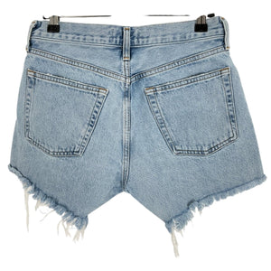 Agolde Frayed Blue Parker Long Shorts Size 27