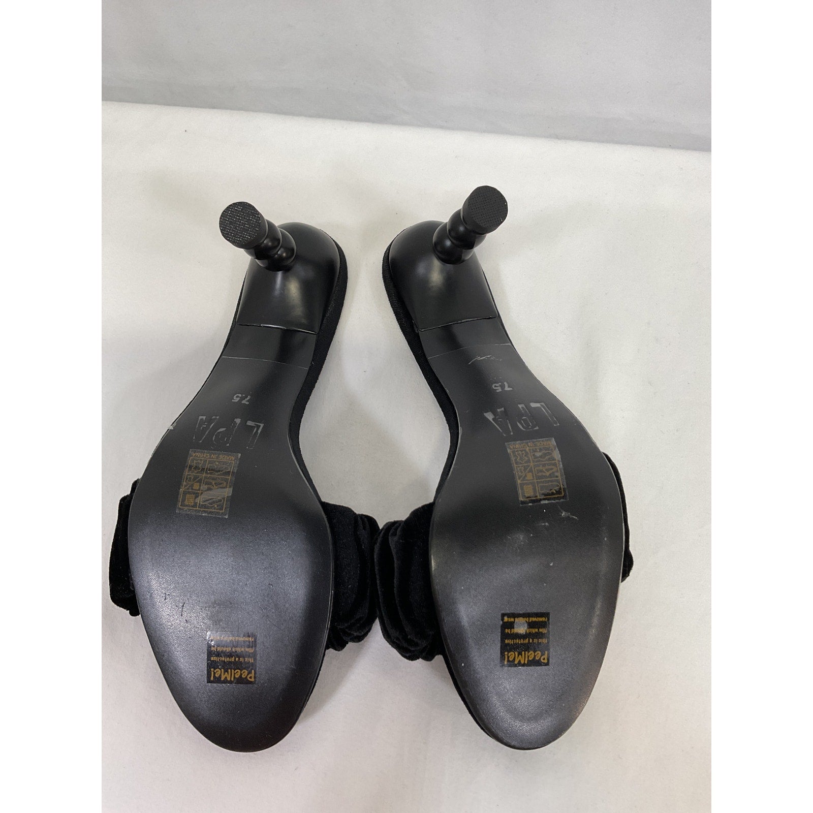 Lpa 'Lia' Black Leather Heel Size 7.5