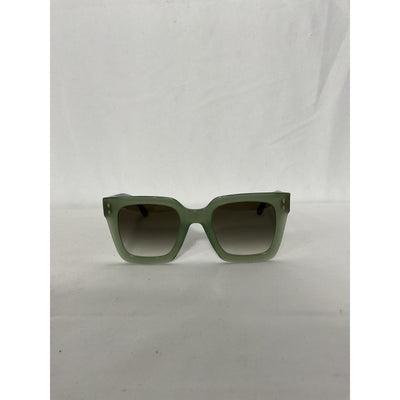 Isabel Marant Oversized Green Square Butterfly Sunglasses Size OS