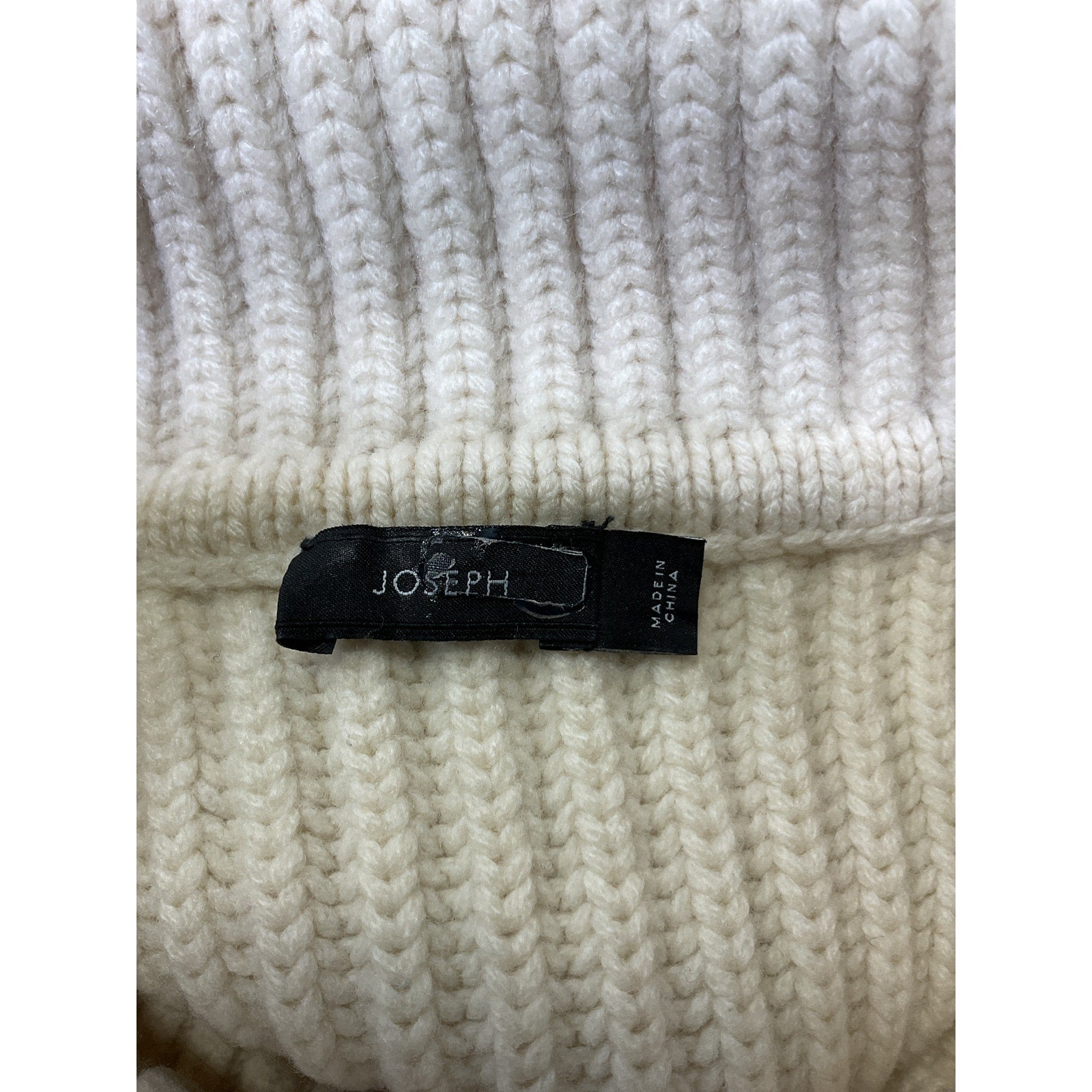 Joseph 'Relaxed' White Wool Turtleneck Sweater Size M