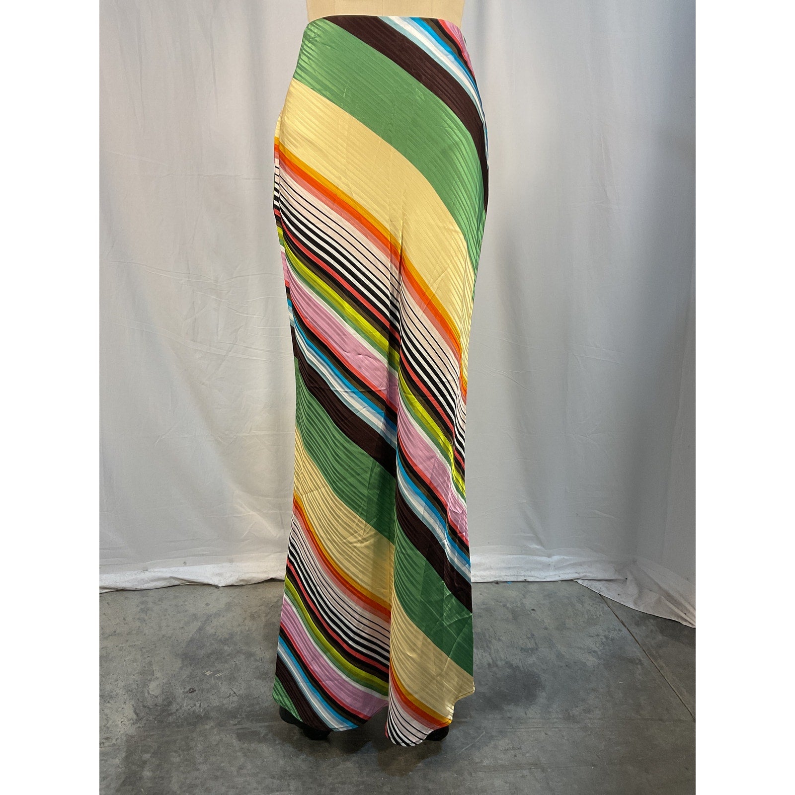 Christopher John Rogers 'Bias' Green Satin Maxi Skirt Size 2