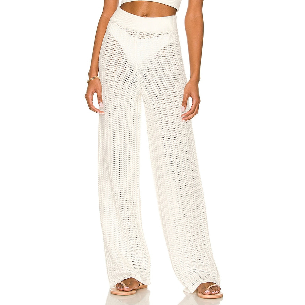 Tularosa 'Maeve' Ivory Cotton Knit Pant Size M