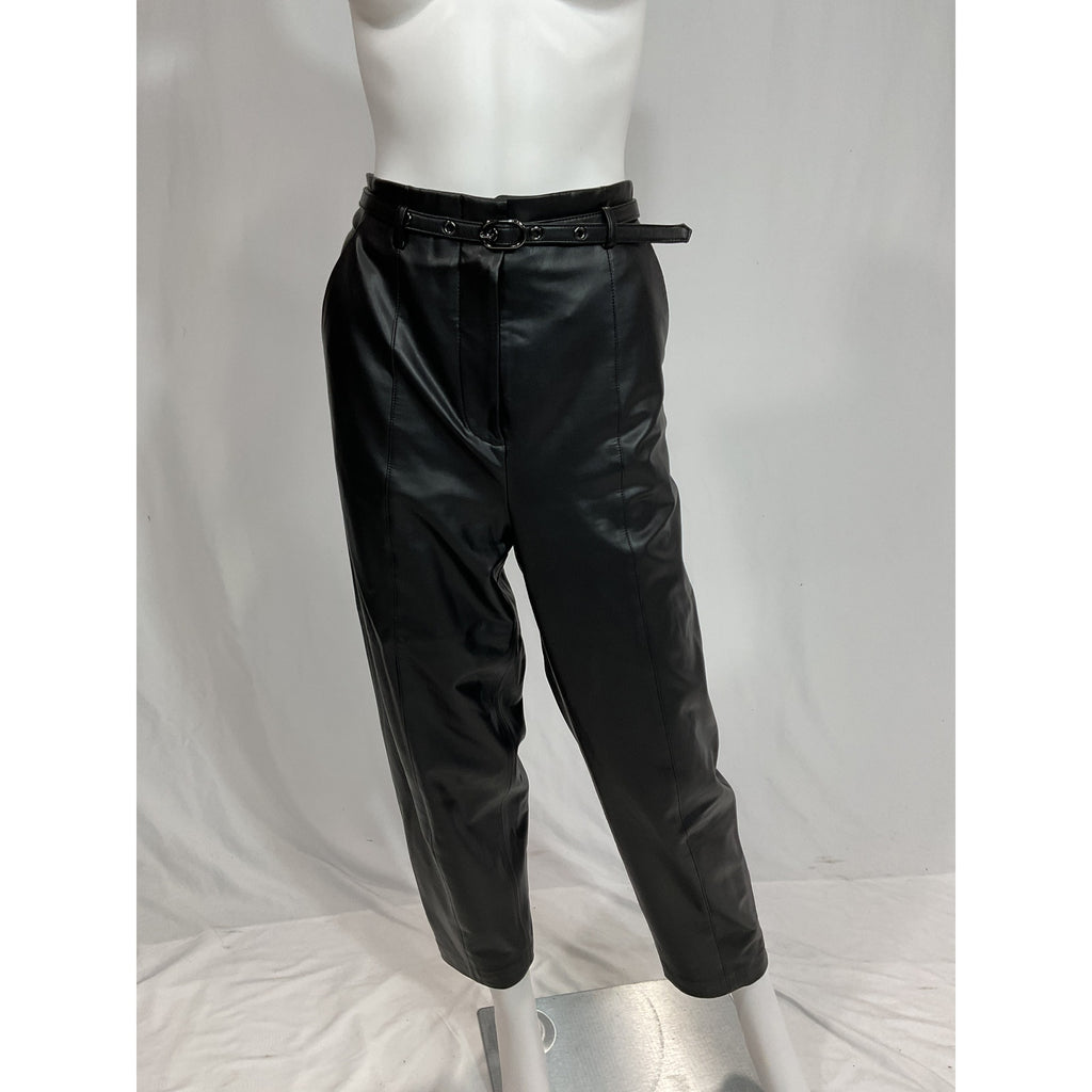 Veronica Beard 'Analise' Black Faux Leather Pants Size 6