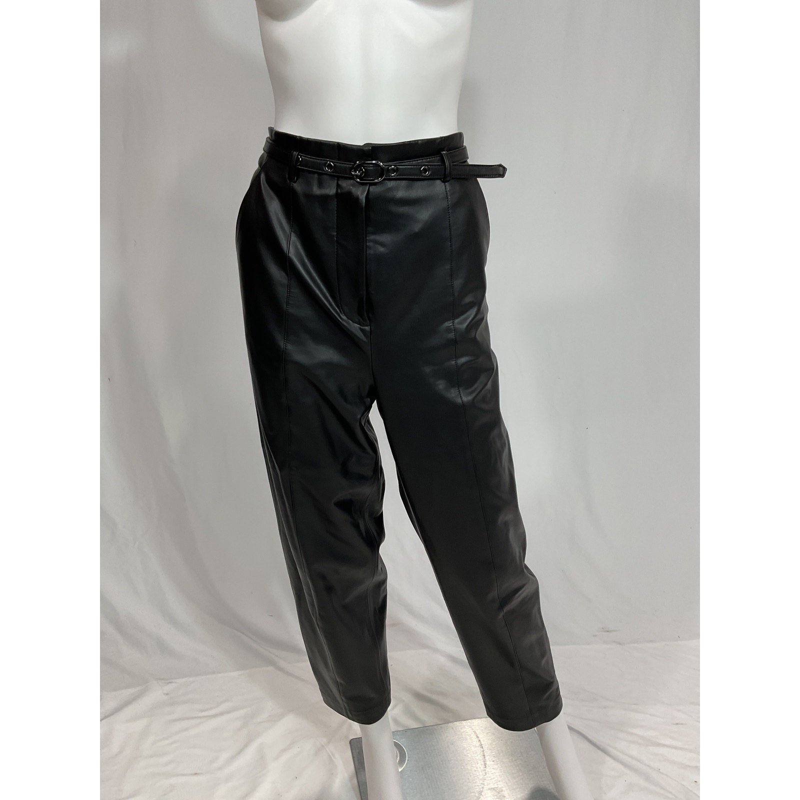 Veronica Beard 'Analise' Black Faux Leather Pants Size 6