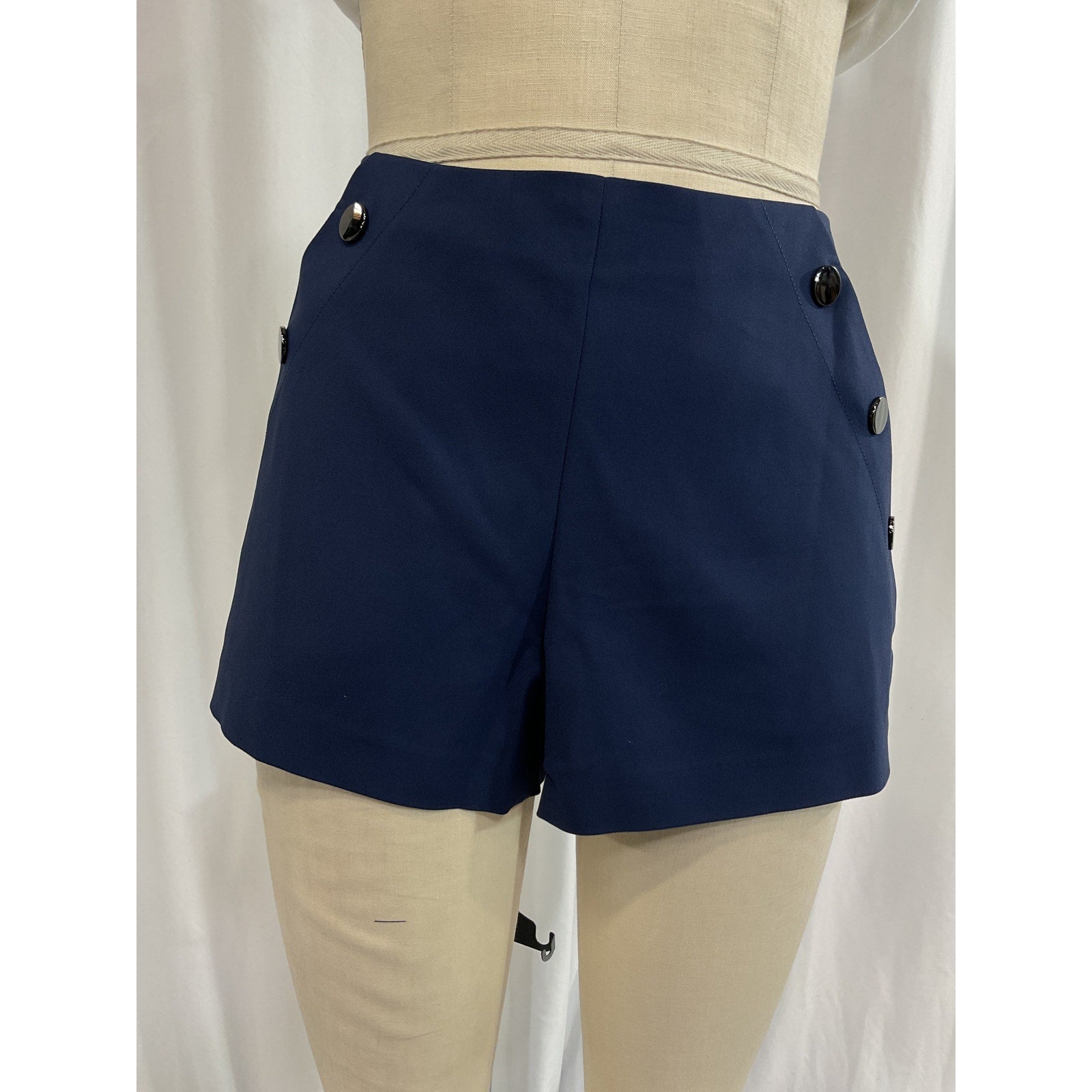 Ramy Brook 'Drew' Navy Cotton Mini Short Size 10 - NWT