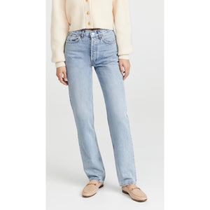 Agolde 'Lana' Blue Cotton Vintage Straight Denim Jeans Size 25
