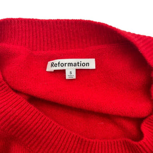 Reformation Cashmere Red Dana Sweater Size S