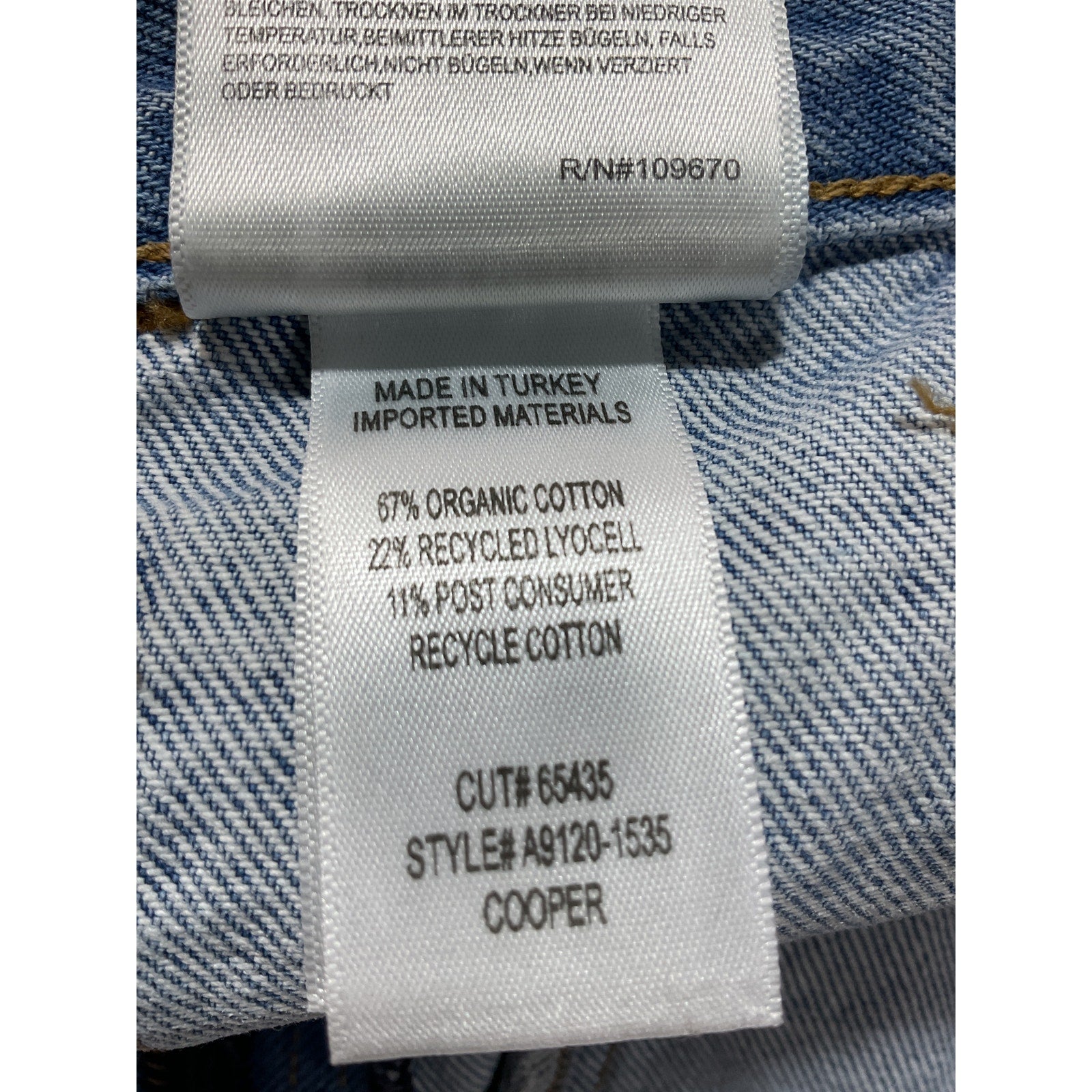 Agolde 'Cooper' Blue Cargo Denim Jeans Size 27