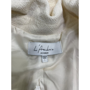 L'Academie 'Emmy' White Viscose Blazer Size L