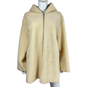Nour Hammour Plush Beige Elodie Coat Size M