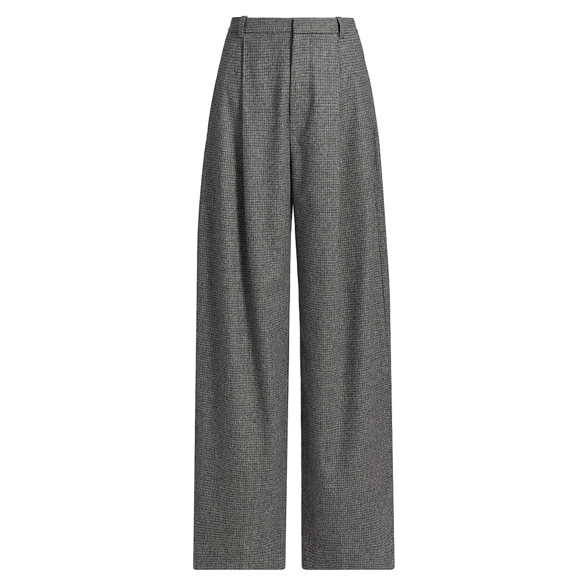 Vince Tailored Dark Grey Check Roma Trousers Size 2