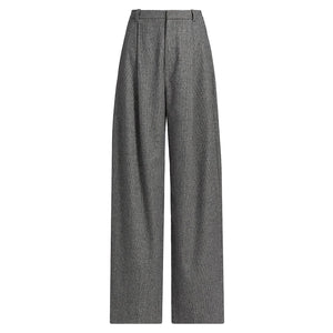 Vince Tailored Dark Grey Check Roma Trousers Size 2