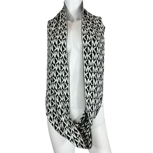 Michael Kors Graphic Black And White Monogram Scarf