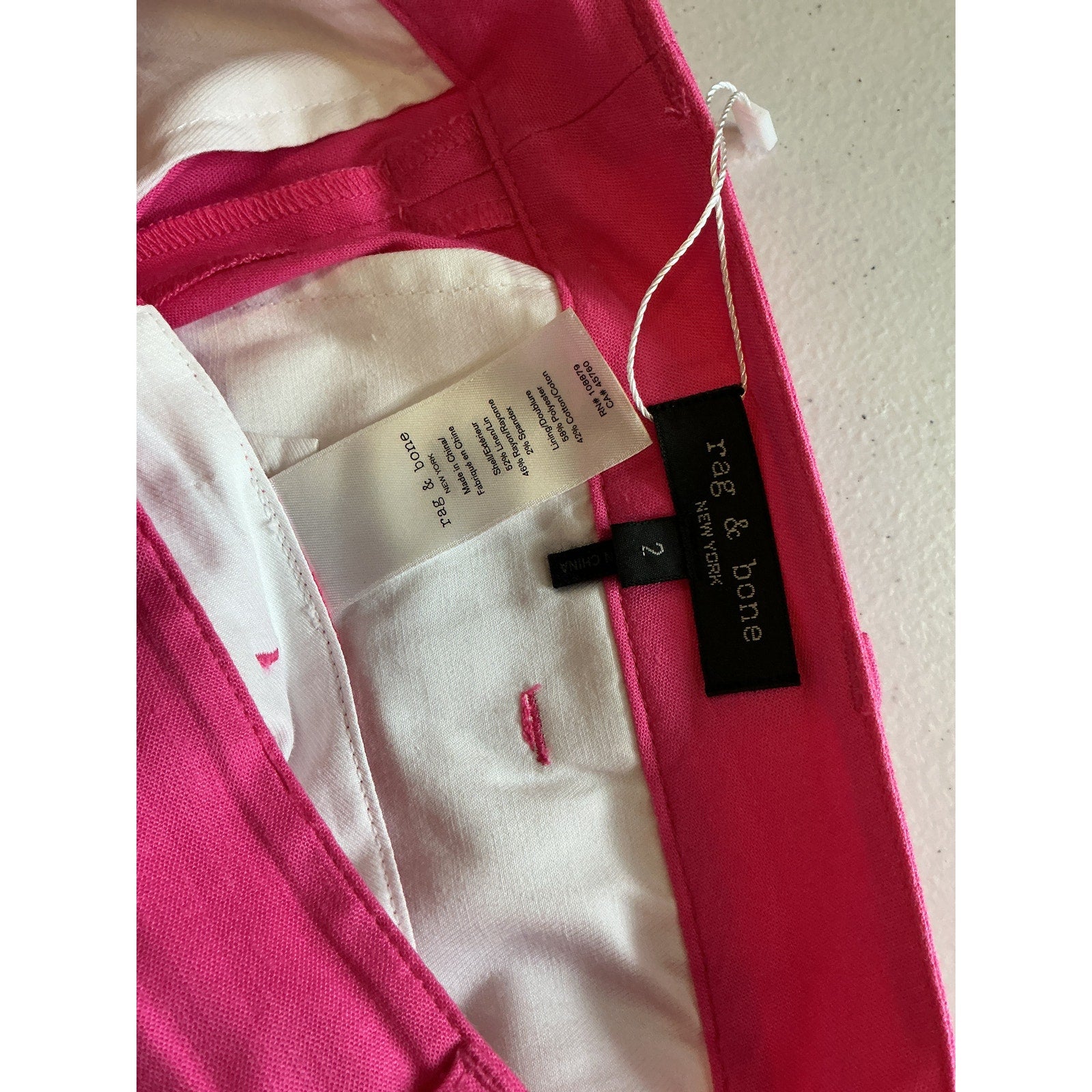 Rag & Bone 'Ivy' Pink Linen Shorts Size 2