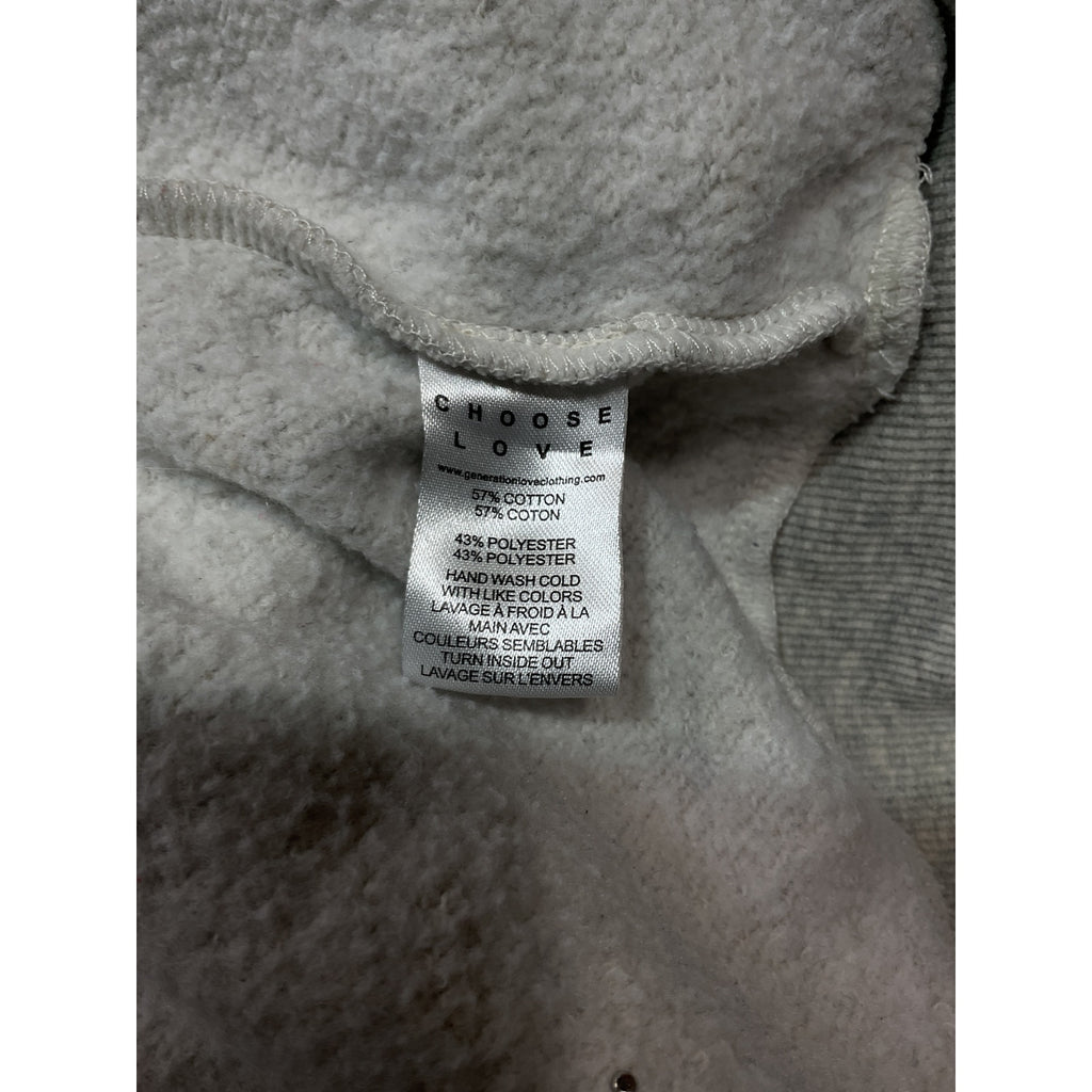 Generation Love 'Eleanor' Grey Crewneck Long Sleeve Pearl Sweatshirt Size M