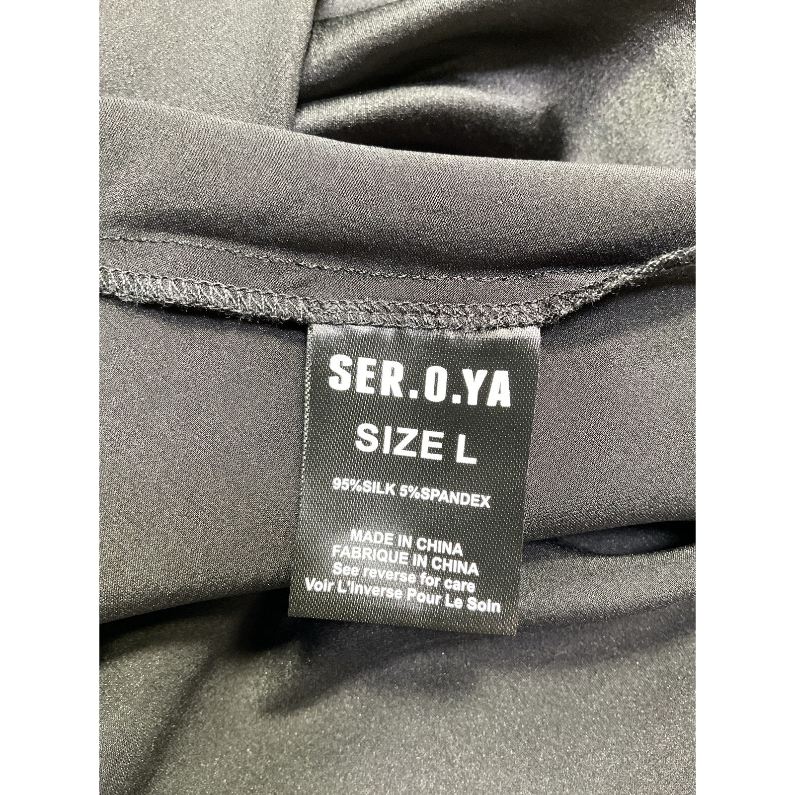 Ser.O.Ya 'Emma' Black Silk Dress Size L