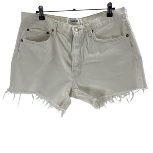 Agolde Classic Cream Parker Long Denim Shorts Size 31
