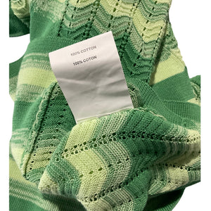 Ramy Brook Chic Green Chevron Stripe Knit Dress Size XS
