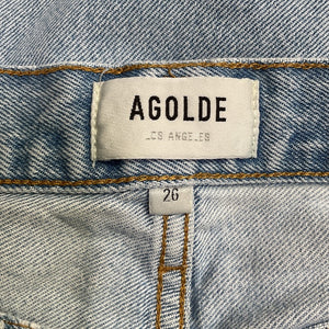 Agolde Classic Riptide Pinch Waist High Rise Kick Denim Jeans Size 26