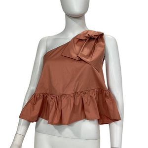 Tuckernuck Ruffled Poudre Rouge Tessa Blouse Size XS NWT