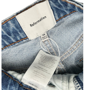Reformation Stretch Blue Wilder Denim Jeans Size 24