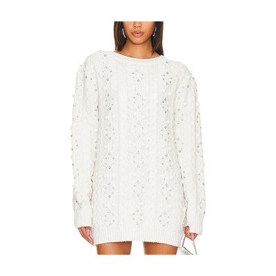 Retrofête Embellished Cream Maple Sweater Size XS NWT