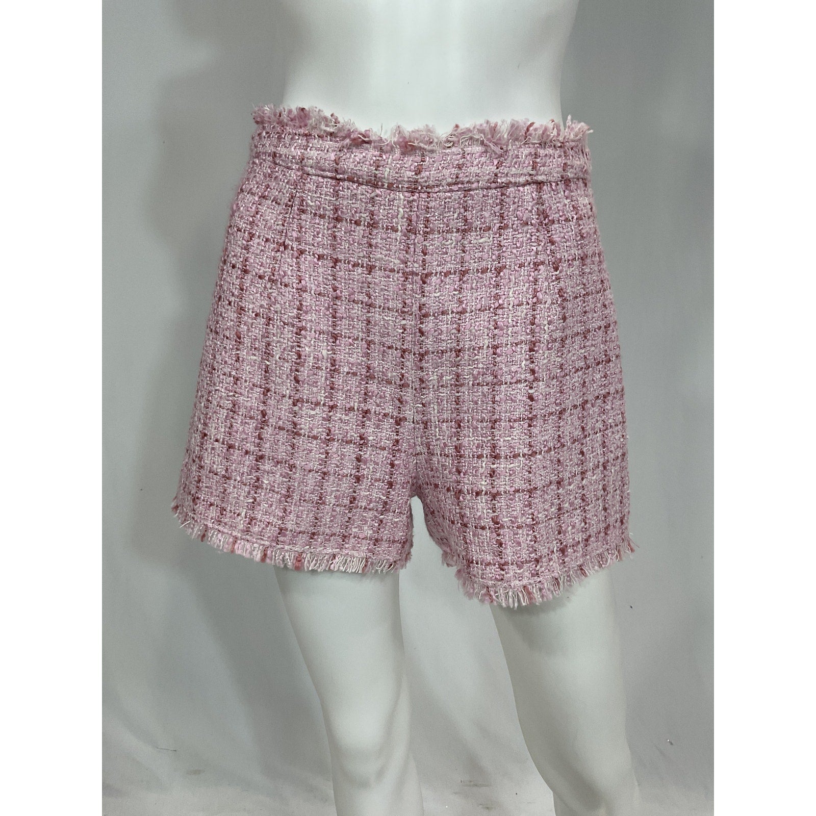Cinq A Sept 'Coronado' Pink Cotton Tweed Shorts Size 2