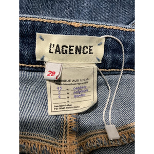 L'agence Distressed Blue High Line Denim Jeans Size 28