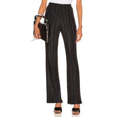 Anine Bing Pleated Black Billie Pants Size S
