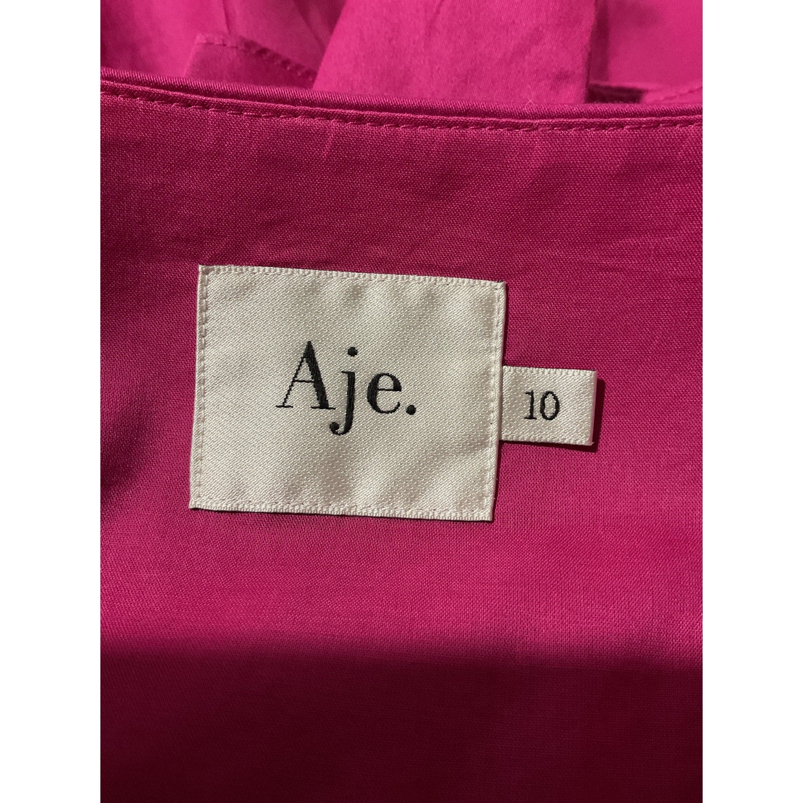 Aje 'Casabianca' Pink Cotton Braided Mini Dress Size 10