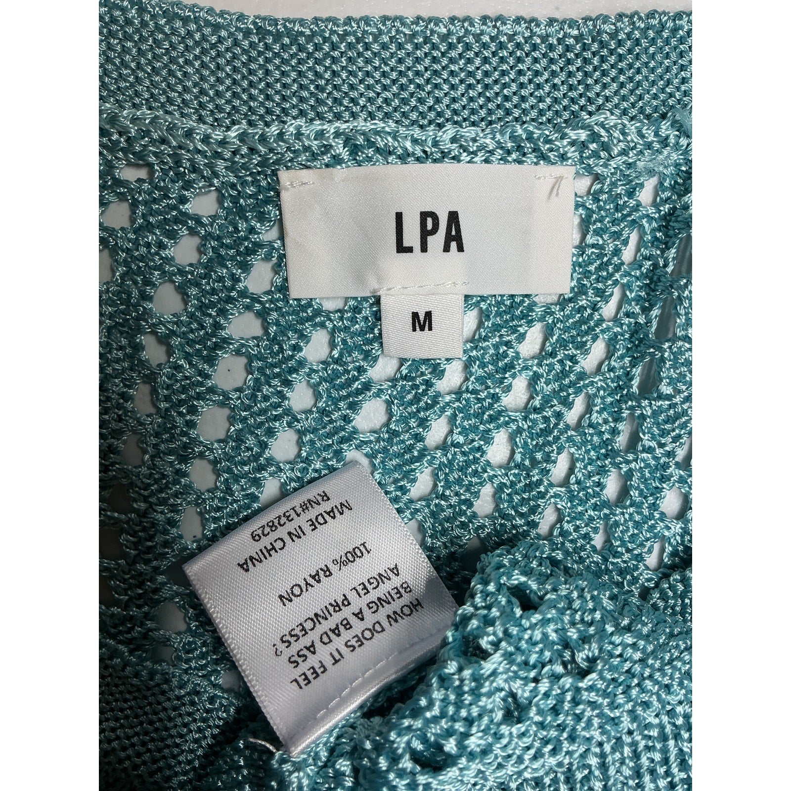 Lpa 'Leo' Blue Rayon Sweater Size M