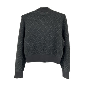 Sandro 'Sequined' Black Polyamide Coatigan Size S