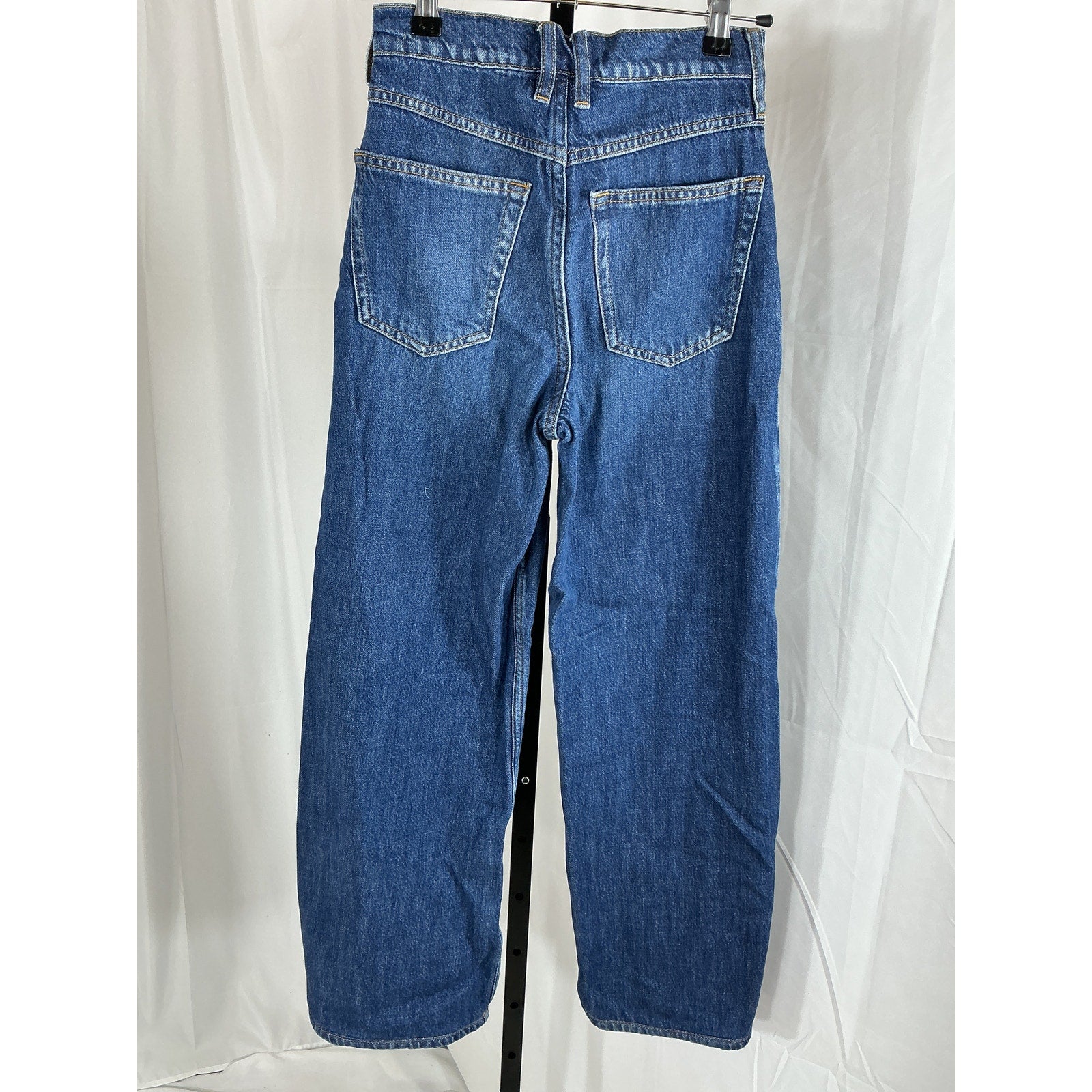 Frame 'Le' Blue Cotton High N Tight Wide Leg Denim Jean Size 23